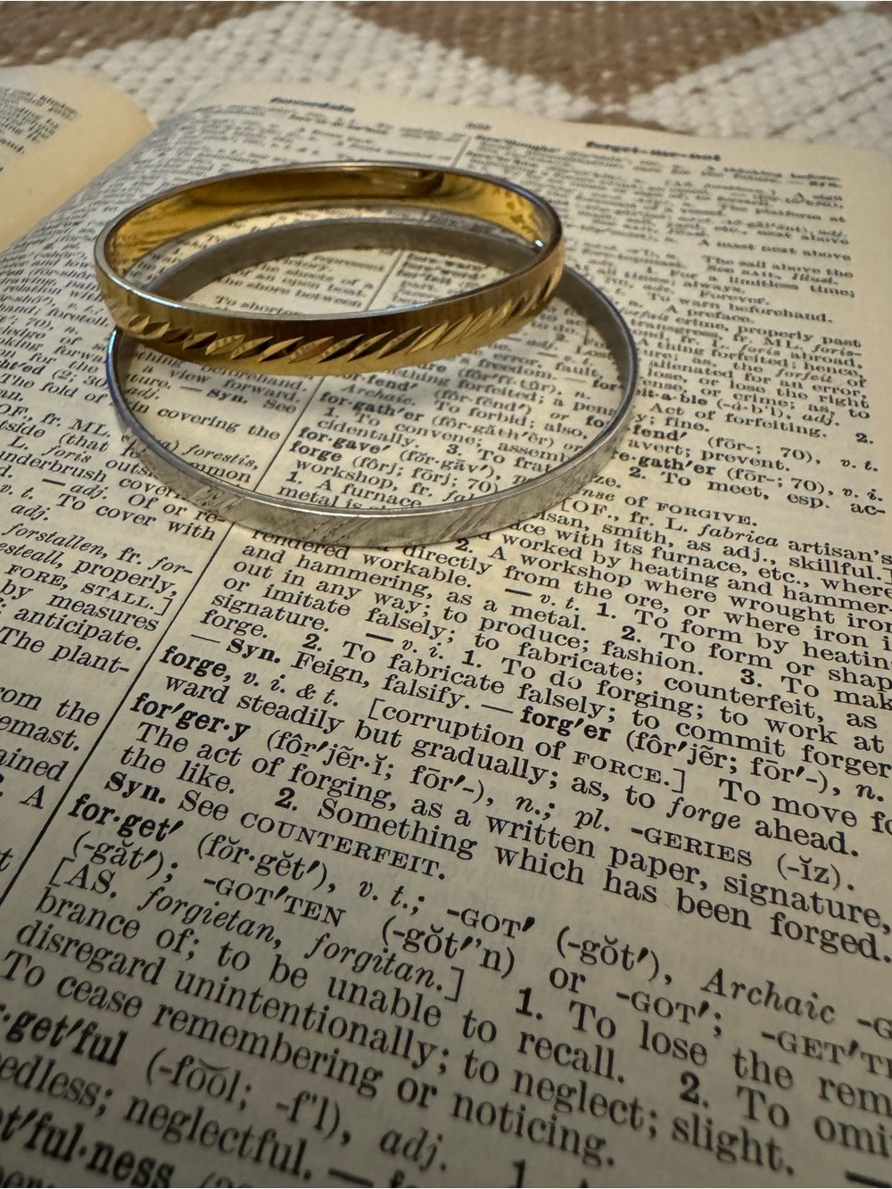 Monet Gold and Silver Twisted-Finish Bangle Set
